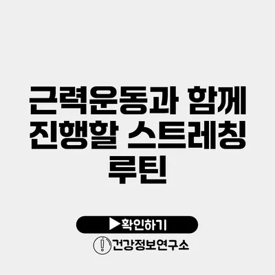 근력운동과 함께 진행할 스트레칭 루틴