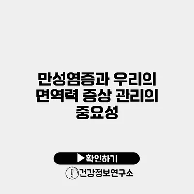 만성염증과 우리의 면역력 증상 관리의 중요성