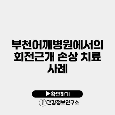 부천어깨병원에서의 회전근개 손상 치료 사례