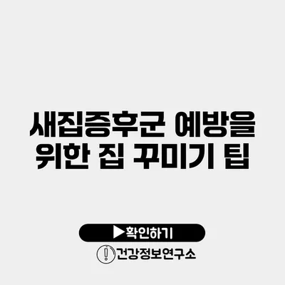 새집증후군 예방을 위한 집 꾸미기 팁