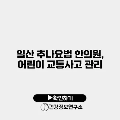 일산 추나요법 한의원, 어린이 교통사고 관리