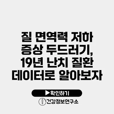 질 면역력 저하 증상 두드러기, 19년 난치 질환 데이터로 알아보자