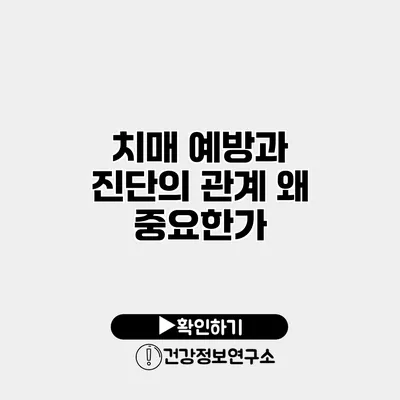 치매 예방과 진단의 관계 왜 중요한가?