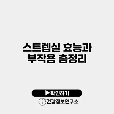 스트렙실 효능과 부작용 총정리