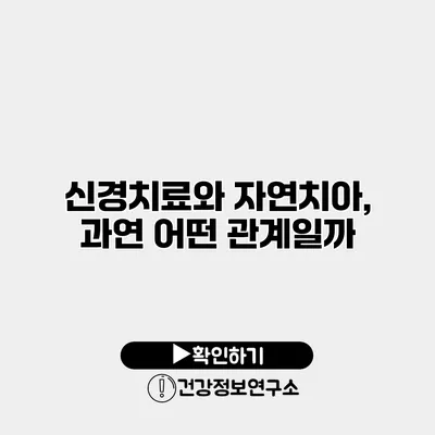 신경치료와 자연치아, 과연 어떤 관계일까?