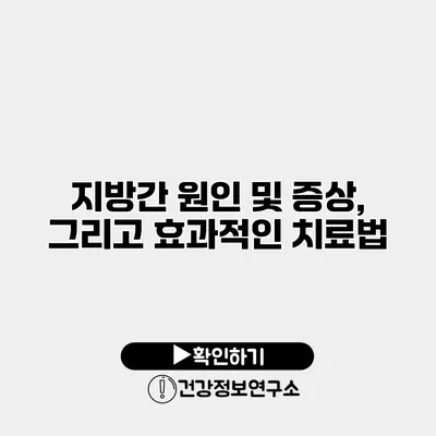 지방간 원인 및 증상, 그리고 효과적인 치료법