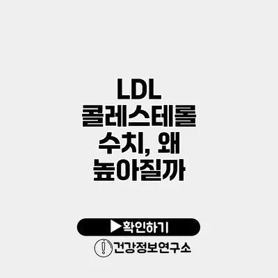 LDL 콜레스테롤 수치, 왜 높아질까?