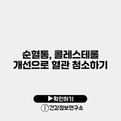 순혈통, 콜레스테롤 개선으로 혈관 청소하기