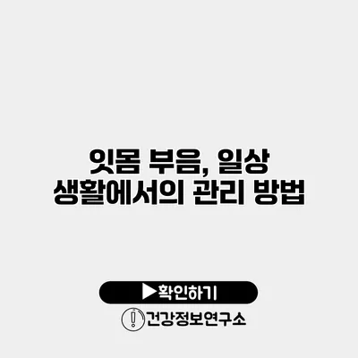 잇몸 부음, 일상 생활에서의 관리 방법